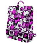 Emo Scene Girl Skull Flap Top Backpack