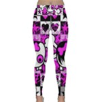 Emo Scene Girl Skull Lightweight Velour Classic Yoga Leggings