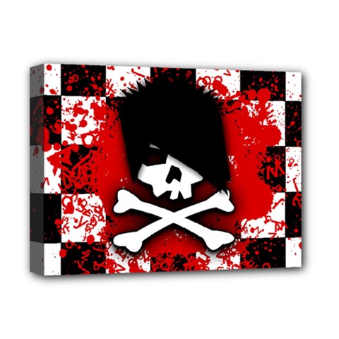Emo Skull Deluxe Canvas 16  x 12  (Stretched)  from ArtsNow.com
