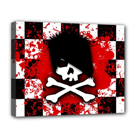 Emo Skull Deluxe Canvas 20  x 16  (Stretched) from ArtsNow.com