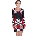 Emo Skull Long Sleeve Nightdress