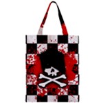 Emo Skull Zipper Classic Tote Bag