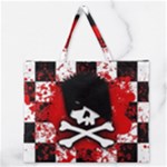 Emo Skull Zipper Large Tote Bag