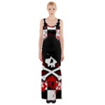 Emo Skull Thigh Split Maxi Dress