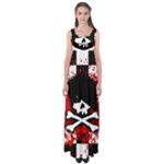 Emo Skull Empire Waist Maxi Dress