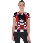 Emo Skull Short Sleeve Sports Top 