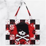 Emo Skull Zipper Medium Tote Bag