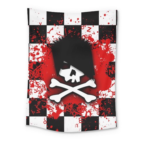 Emo Skull Medium Tapestry from ArtsNow.com