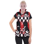 Emo Skull Women s Button Up Vest