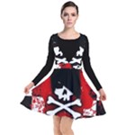 Emo Skull Plunge Pinafore Dress