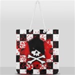 Emo Skull Full Print Rope Handle Tote (Large)