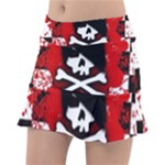 Emo Skull Tennis Skirt