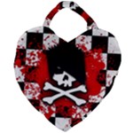 Emo Skull Giant Heart Shaped Tote