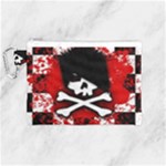 Emo Skull Canvas Cosmetic Bag (Medium)