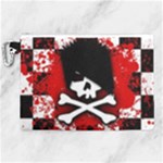 Emo Skull Canvas Cosmetic Bag (XL)