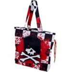 Emo Skull Drawstring Tote Bag