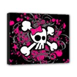 Girly Skull & Crossbones Canvas 10  x 8  (Stretched)