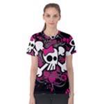 Girly Skull & Crossbones Women s Cotton Tee