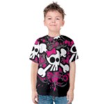 Girly Skull & Crossbones Kids  Cotton Tee