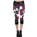 Girly Skull & Crossbones Capri Leggings 