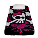 Girly Skull & Crossbones Fitted Sheet (Single Size)