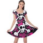 Girly Skull & Crossbones Cap Sleeve Dress