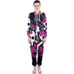 Girly Skull & Crossbones Hooded Jumpsuit (Ladies)