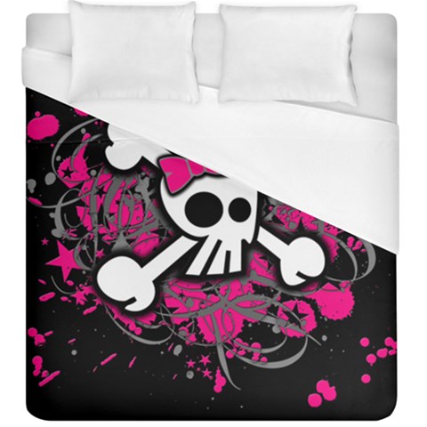 Girly Skull & Crossbones Duvet Cover (King Size) from ArtsNow.com