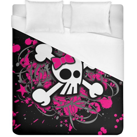 Girly Skull & Crossbones Duvet Cover (California King Size) from ArtsNow.com