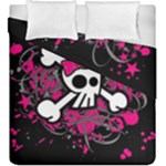 Girly Skull & Crossbones Duvet Cover Double Side (King Size)