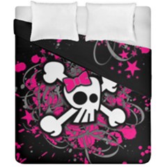 Girly Skull & Crossbones Duvet Cover Double Side (California King Size) from ArtsNow.com