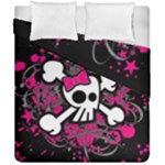 Girly Skull & Crossbones Duvet Cover Double Side (California King Size)