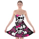 Girly Skull & Crossbones Strapless Bra Top Dress