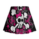 Girly Skull & Crossbones Mini Flare Skirt