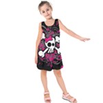 Girly Skull & Crossbones Kids  Sleeveless Dress