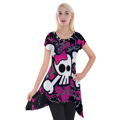 Short Sleeve Side Drop Tunic 