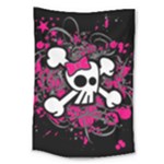 Girly Skull & Crossbones Large Tapestry
