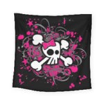 Girly Skull & Crossbones Square Tapestry (Small)