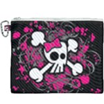 Girly Skull & Crossbones Canvas Cosmetic Bag (XXXL)