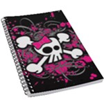 Girly Skull & Crossbones 5.5  x 8.5  Notebook