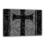 Gothic Brocade Cross Canvas 18  x 12  (Stretched)
