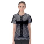 Gothic Brocade Cross Women s Sport Mesh Tee
