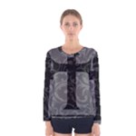 Gothic Brocade Cross Women s Long Sleeve Tee