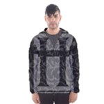 Gothic Brocade Cross Men s Hooded Windbreaker