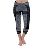 Gothic Brocade Cross Capri Winter Leggings 