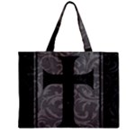 Gothic Brocade Cross Zipper Mini Tote Bag