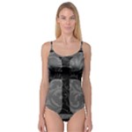 Gothic Brocade Cross Camisole Leotard 