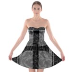 Gothic Brocade Cross Strapless Bra Top Dress