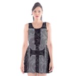 Gothic Brocade Cross Scoop Neck Skater Dress