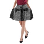 Gothic Brocade Cross A-Line Pocket Skirt
